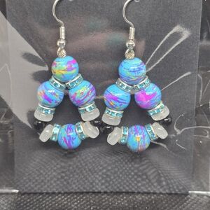 Vibrant Multicolor Beaded Earrings